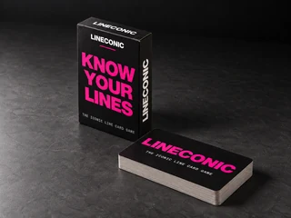 LINECONIC deck beside its matching box